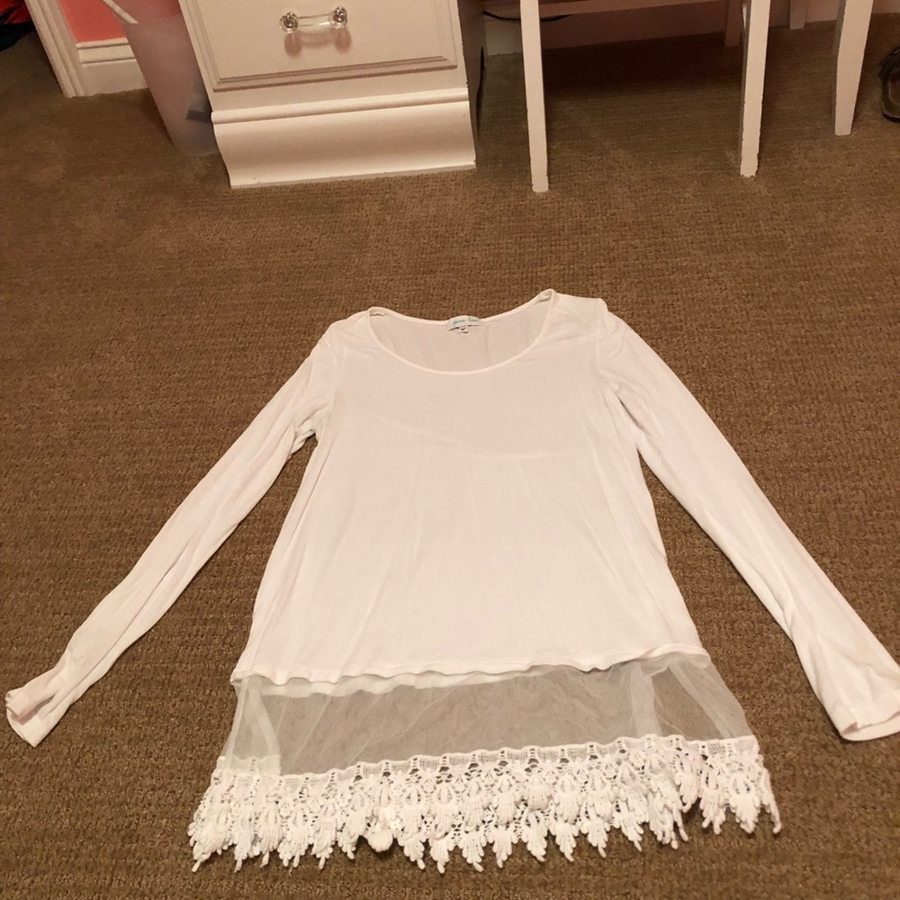 Laced long sleeve shirt